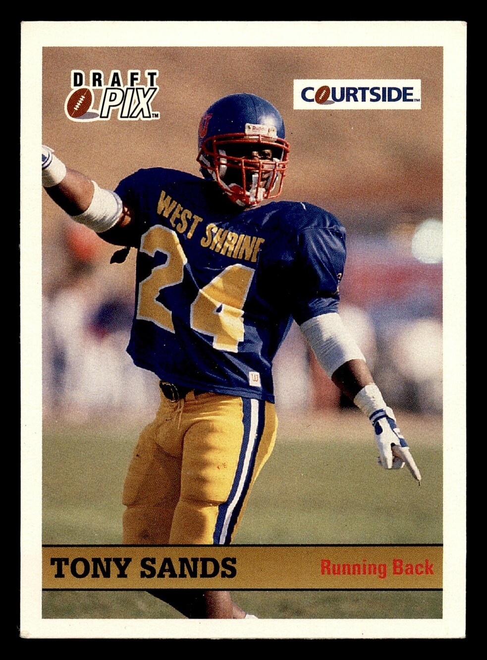1992 Courtside Draft Pix #79 Tony Sands Football Card